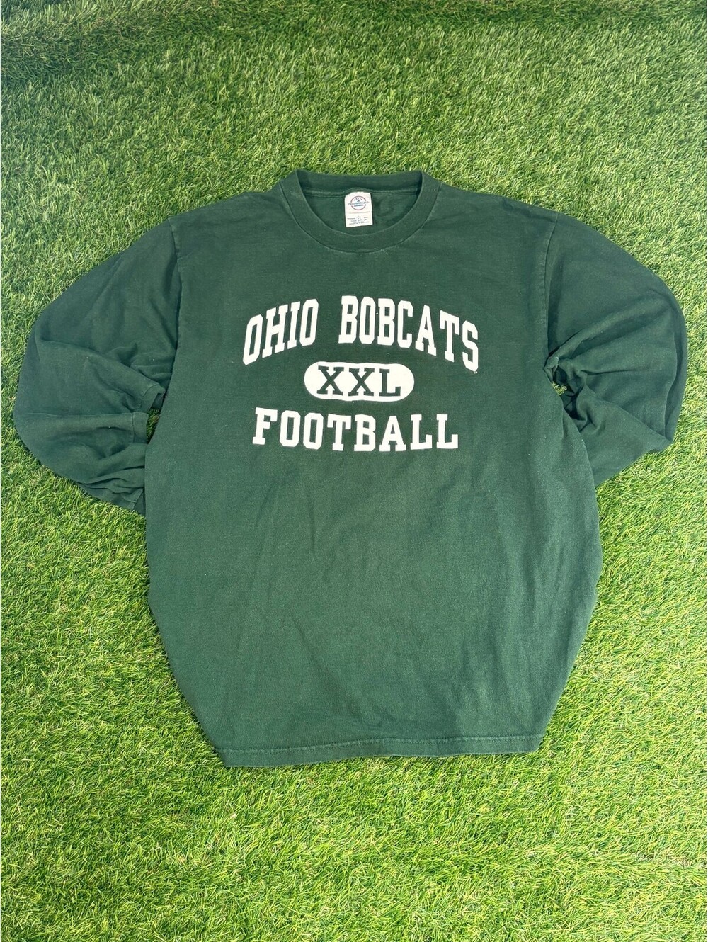 Vintage Ohio Bobcats 90s dark green cotton sweatshirt, unisex XXL